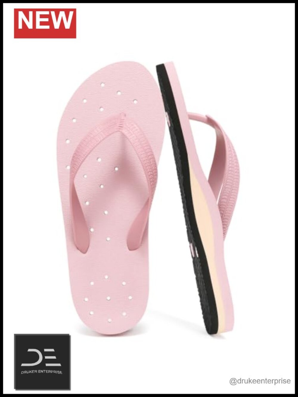 Quick Dry Flip Flops with Arch Support, Non Slip Shower Sandals, Drainage Holes